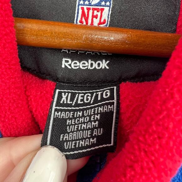 Vintage REEBOK NFL TEAM APPAREL NY GIANTS Zip Fleece Pullover Adult men size XL - Picture 7 of 7